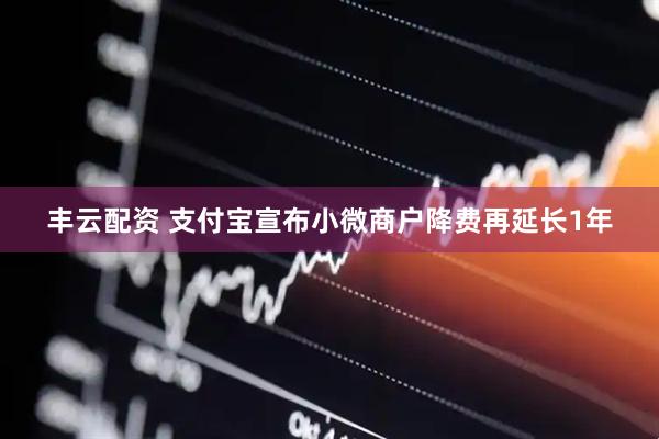 丰云配资 支付宝宣布小微商户降费再延长1年