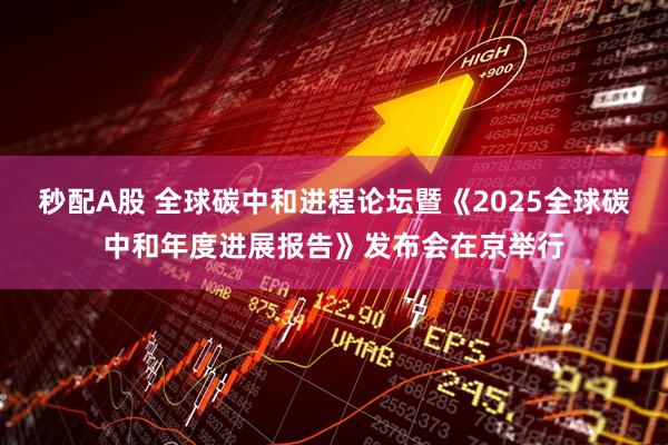 秒配A股 全球碳中和进程论坛暨《2025全球碳中和年度进展报告》发布会在京举行